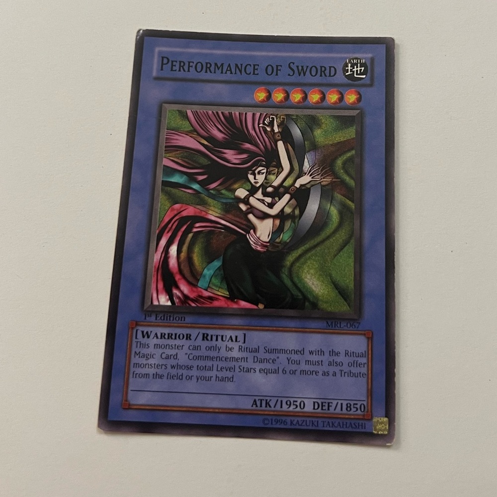 Yu-Gi-Oh 1st Edition Performance Of Sword Card